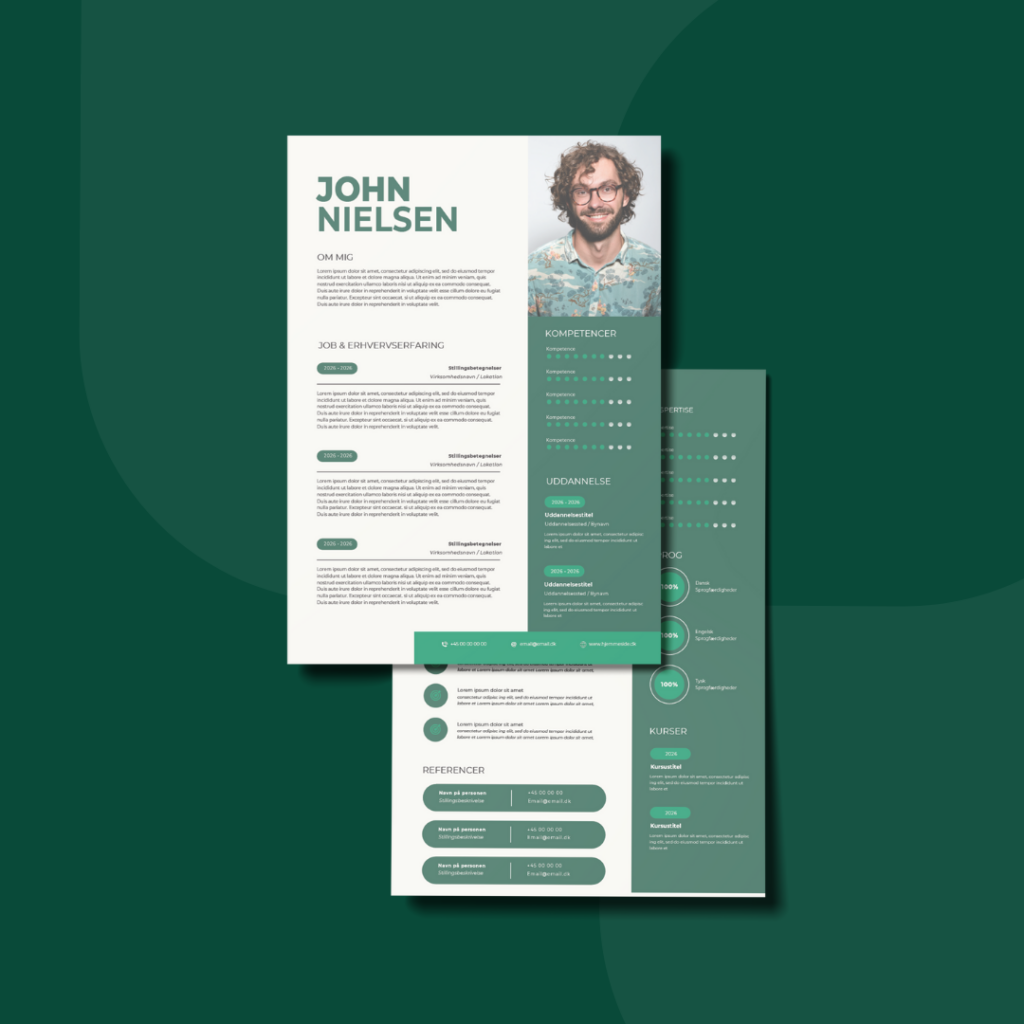 CV skabelon med tydelig kompetenceoversigt