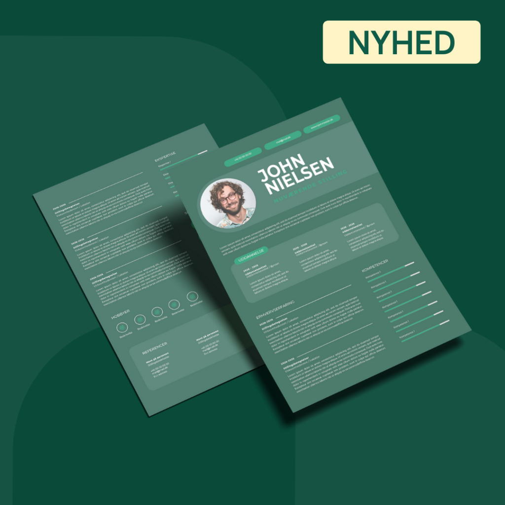 Moderne CV skabelon med professionelt layout